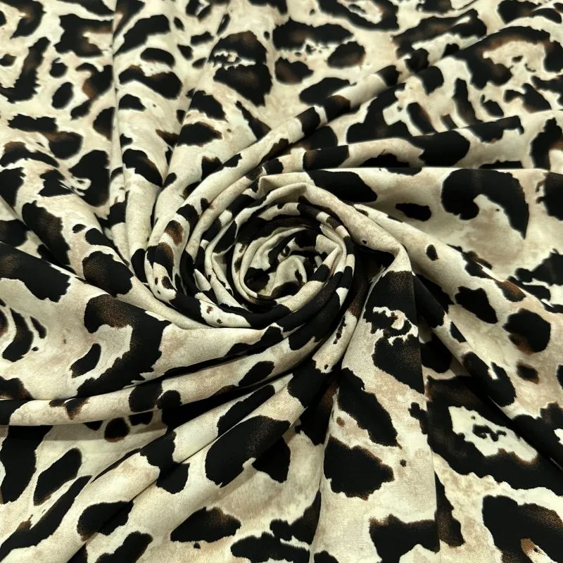 Tecido Viscose Animal Print Onça • Luema Tecidos